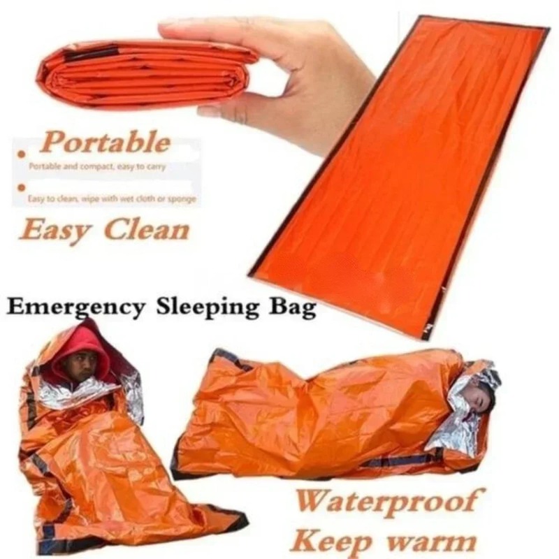 Survival Blanket Reflective - 1 Buah Kantong Tidur Isolasi Selimut