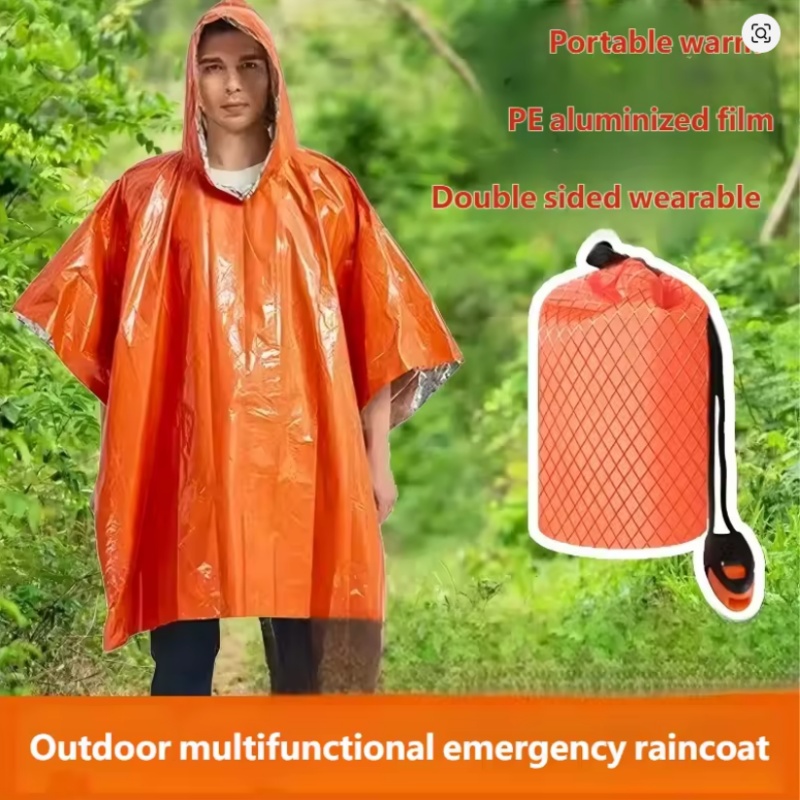 Survival Blanket Reflective - Ponco Darurat 4 Pcs, Selimut Jas
