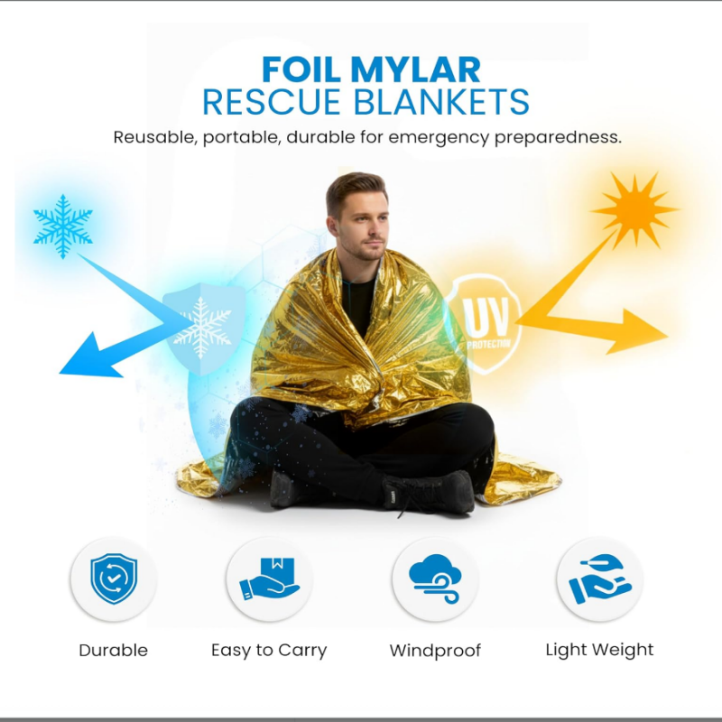 10 Paket Selimut Termal Mylar  - Survival Blanket Reflective ulasan dan harga