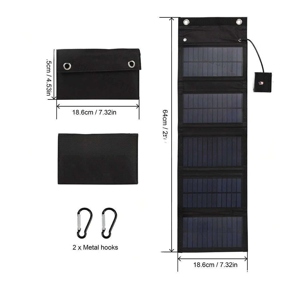 Panel surya lipat portabel 25W - Solar Emergency Charger ulasan dan harga